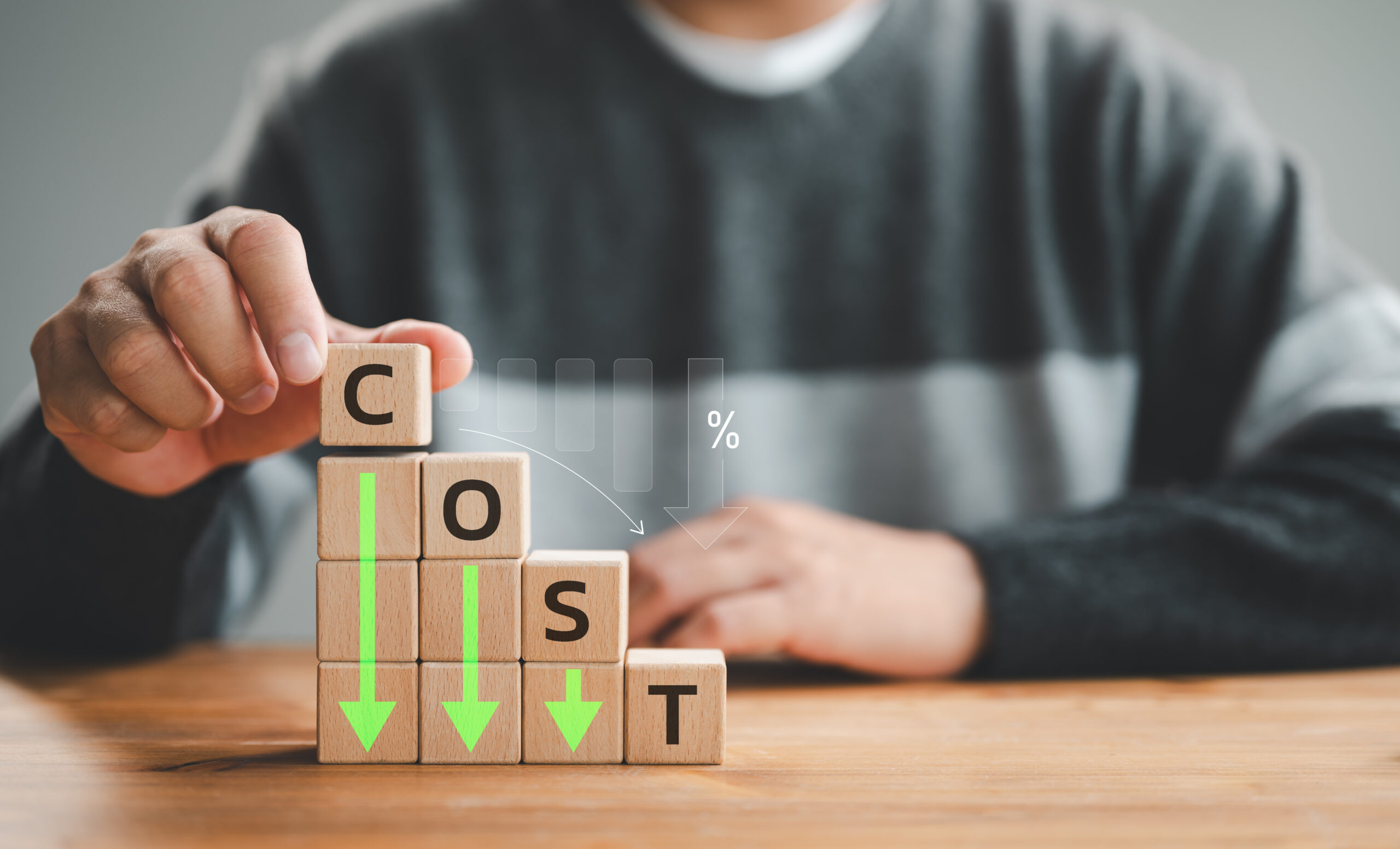 コストダウンを表したイメージ